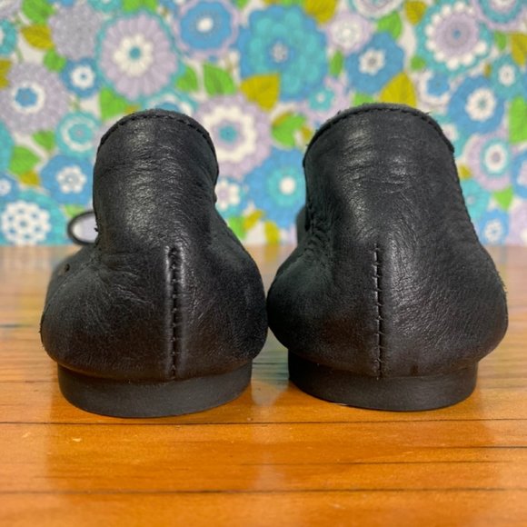 #LIKE NEW# Born Black Leather Mary Jane Ballet Flats Size 7 - Picture 6 of 10